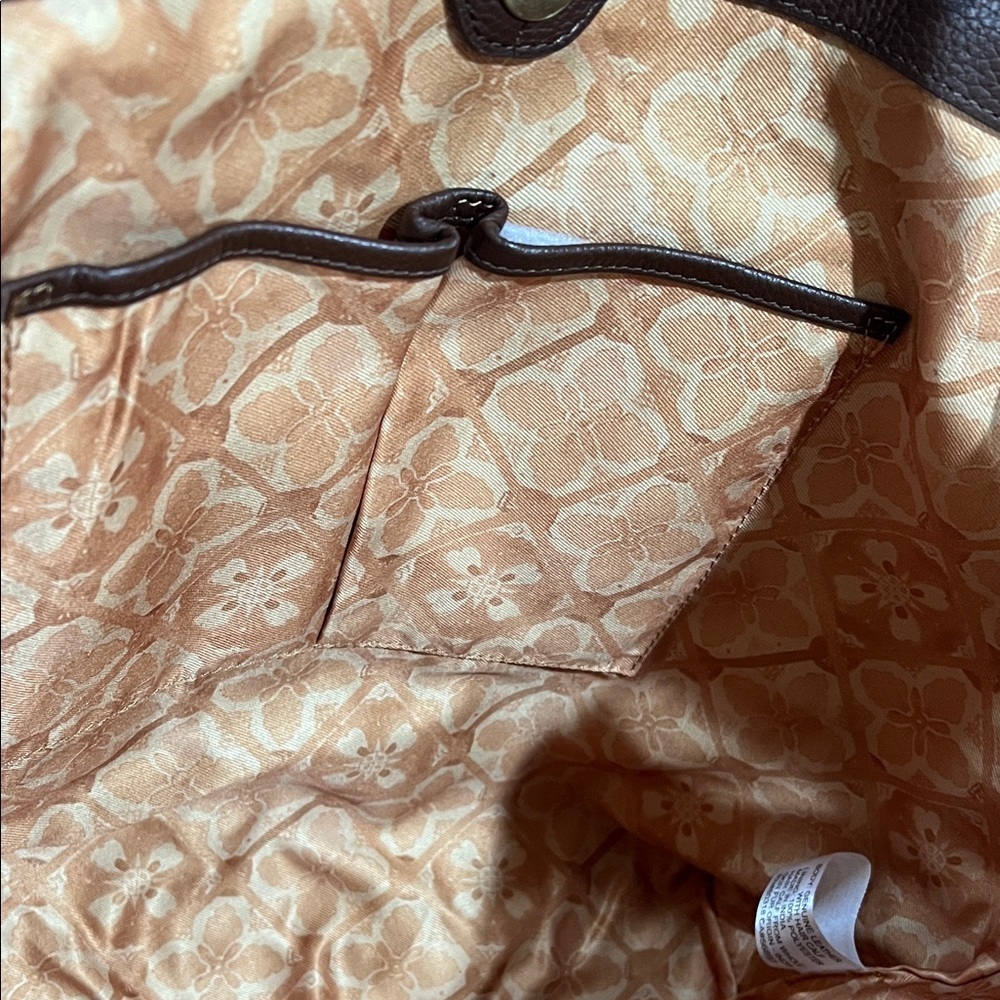 Lucky Brand | Genuine Leather & Calf Hair Tote in “Dark Cappuccino” w/Bag Charms - Picture 12 of 16
